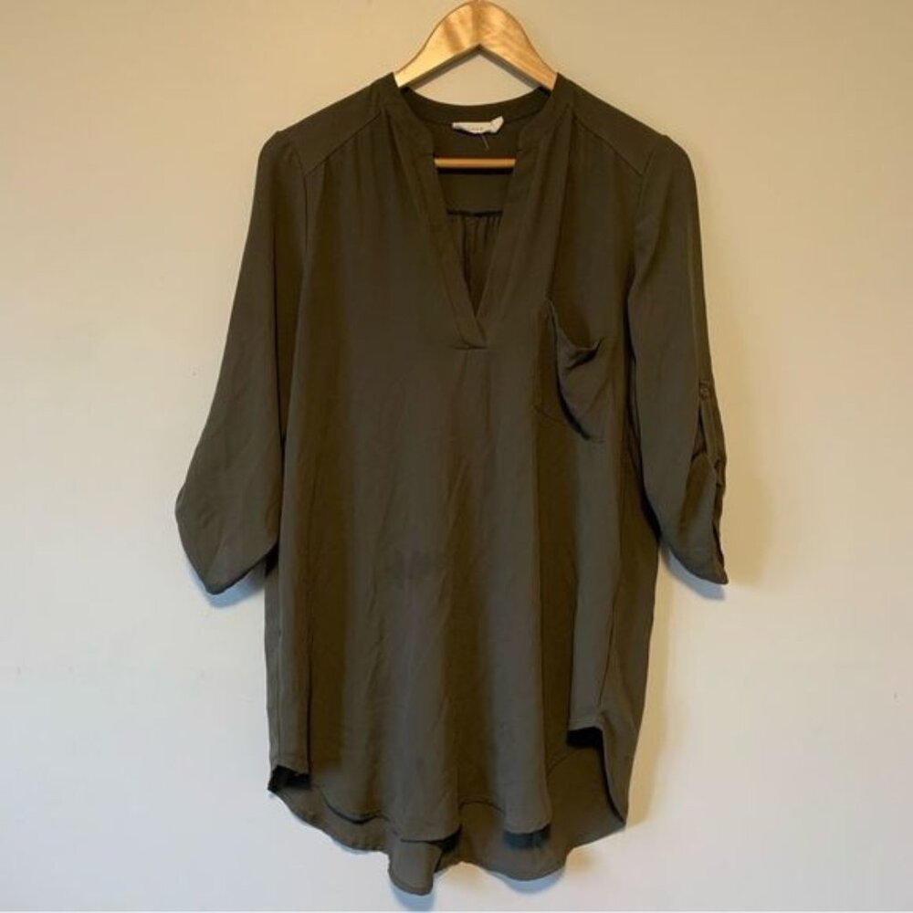 Lush olive green tunic top oversized medium